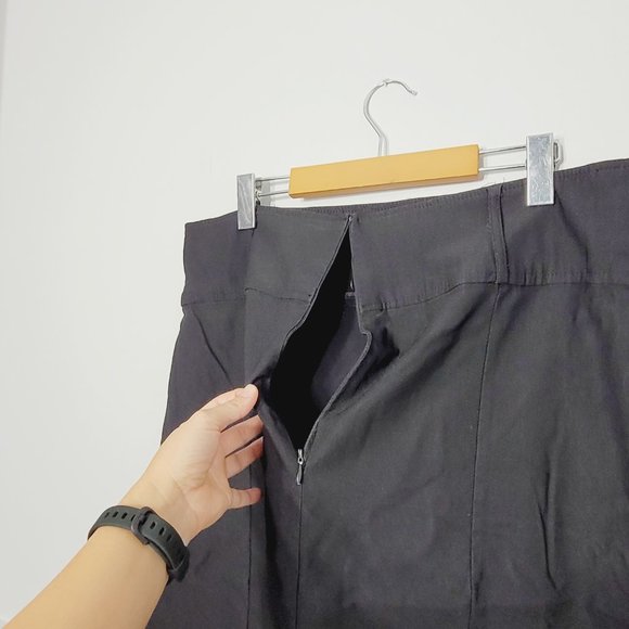 Majora Collection Black Skirt Above Knee Stretch Blend Business Casual Size XL - Picture 5 of 9